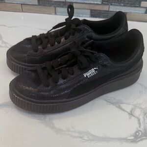 Puma Black Textured Sneakers